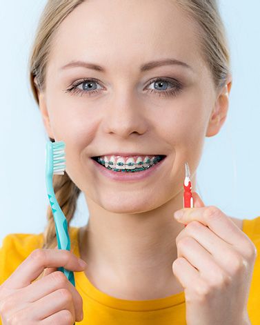 brushing and flossing